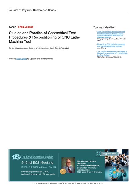 Studies and Practice of Geometrical Test Procedures